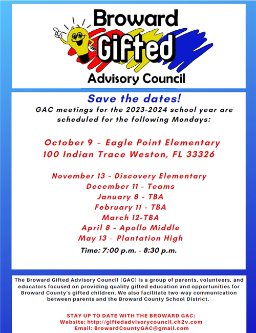 Broward Gifted Advisory Council (BGAC)